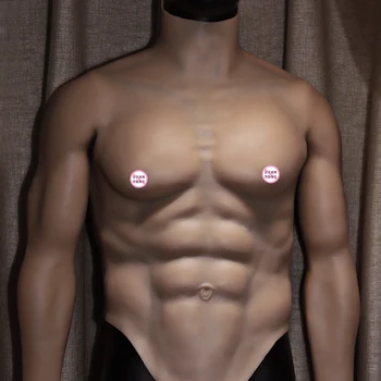 Силиконов мускулен костюм Естествен фалшив гръден кош Изкуствена симулация за косплейъри Кросдресьор Бодибилдинг Мъже Кросдресьор Косплей