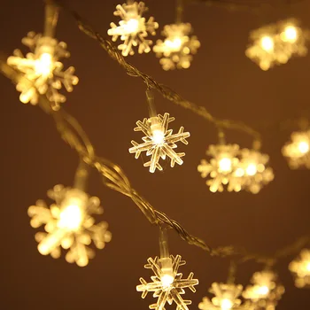  снежинка LED светлина коледно дърво декорация светлина низ 3M 20 светодиоди украшение Коледа подарък декор парти декор празник сватба декор