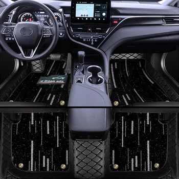 Стелки за кола за BMW X3 2018-2022 Кожен автоматичен интериорен стайлинг килим мат