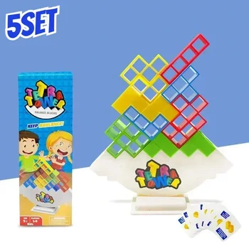 Тетра кула игра подреждане блокове стека строителни блокове баланс пъзел съвет събрание тухли образователни играчки за деца възрастни