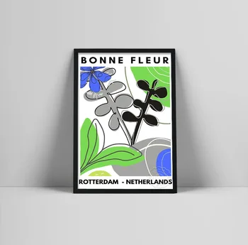 Холандия Bonne Fleur Флорални плакати Стенно изкуство Платно Живопис Ротердам Цветен пазар Плакат Plantes Picture Home Плакат Декор