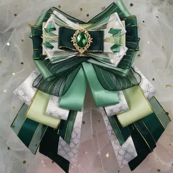 японски квадратичен елемент Лолита зелена панделка Ita чанта аксесоар папийонка Лолита орнамент карата прът косплей Bowknot вратовръзка