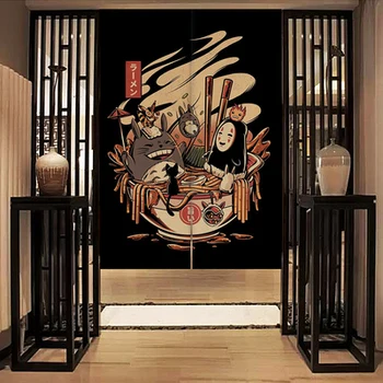японски стил Fabric завеса кухня спалня Прозорец Noren врата холна хотел кафене врата завеса